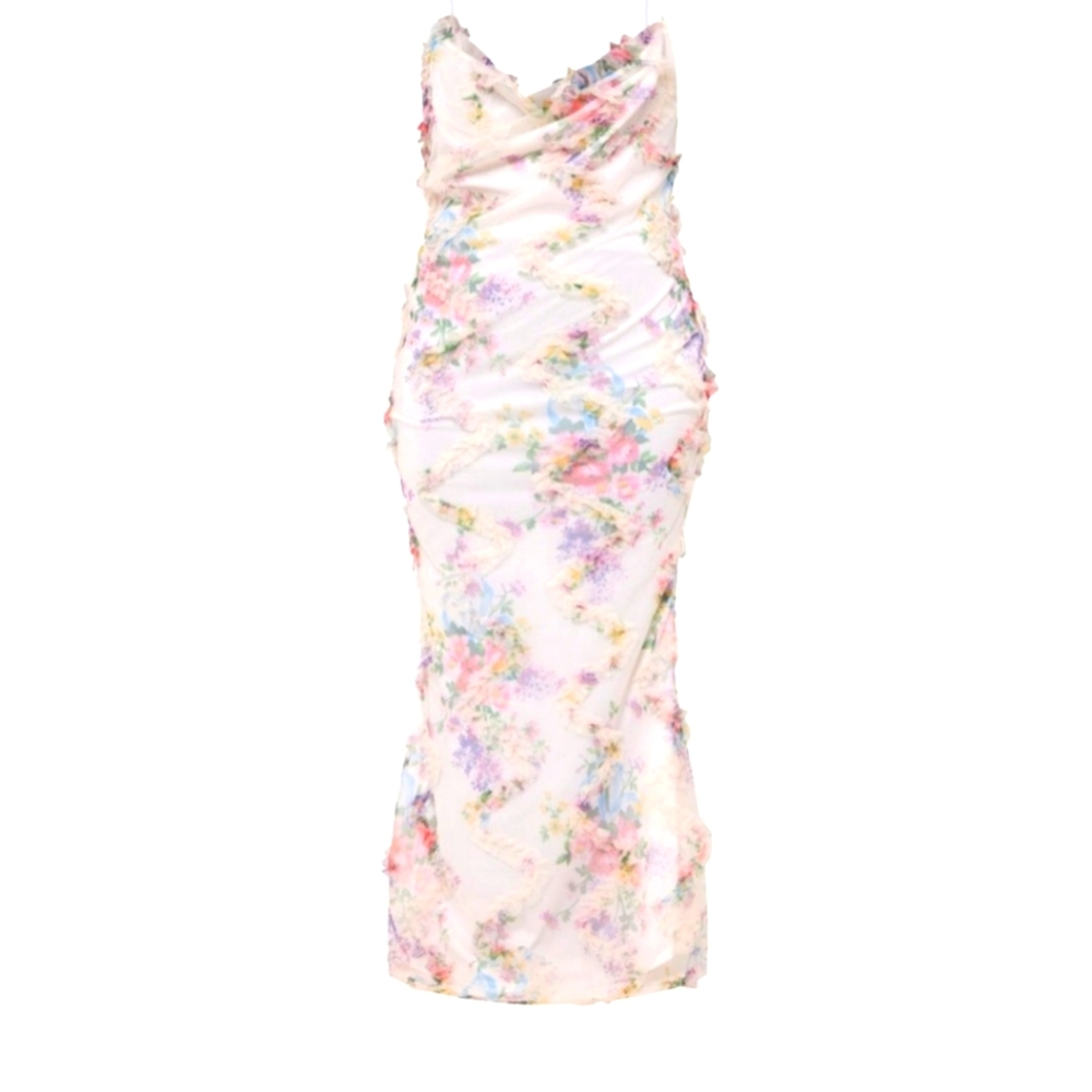 Prettylittlething Floral Multicolor Dress